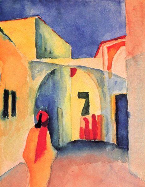 August Macke View into a Lane china oil painting image